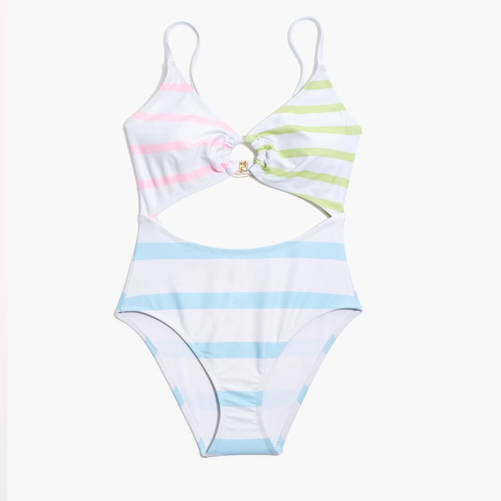 NWT ANTHROPOLOGIE SOLID & STRIPED "The Esme One-Piece" HTF Sold out! - Picture 7 of 16